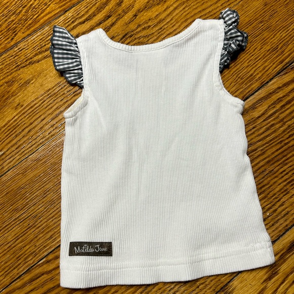 Matilda Jane infant tank top w/black gingham ruffles. Excellent condition. - Picture 3 of 6